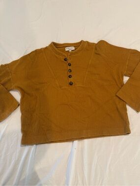 Madewell Kids Golden Yellow Henley Long Sleeve Top